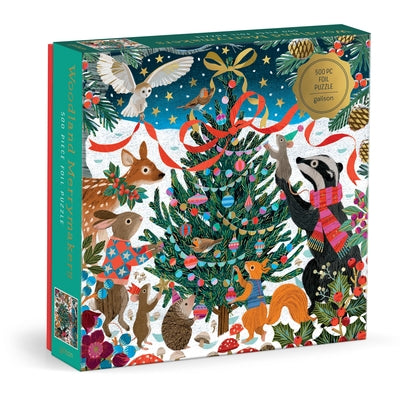 Victoria Ball Woodland Merrymakers 500 Piece Foil Puzzle by Galison, Galison