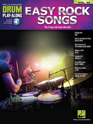 Easy Rock Songs - Drum Play-Along Volume 42 (Book/Online Audio) by Hal Leonard Corp