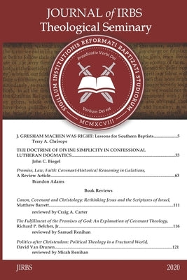 Journal of IRBS Theological Seminary 2020 by Renihan, James M.