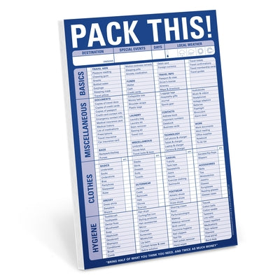 Pack This! Pad (Blue) by Knock Knock