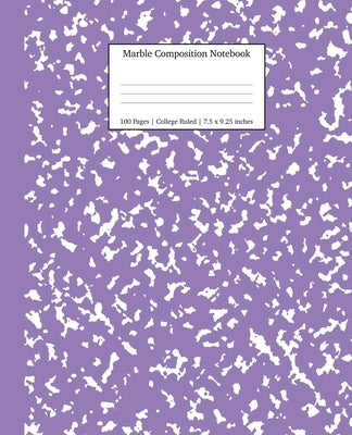 Marble Composition Notebook College Ruled: Lavender Marble Notebooks, School Supplies, Notebooks for School by Young Dreamers Press