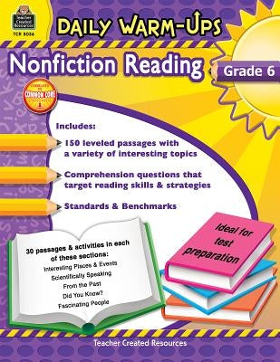 Daily Warm-Ups: Nonfiction Reading Grd 6 by Smith, Robert W.