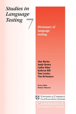 Dictionary of Language Testing by Davies, Alan