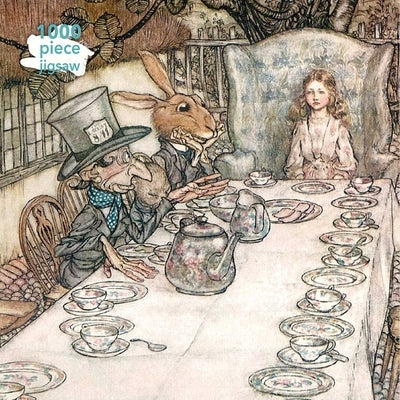 Adult Jigsaw Puzzle Arthur Rackham: Alice in Wonderland Tea Party: 1000-Piece Jigsaw Puzzles by Flame Tree Studio