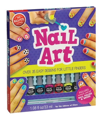 Nail Art: Over 35 Easy Designs for Little Fingers [With Non-Toxic Peel-Off Nail Polish and Brush] by Klutz