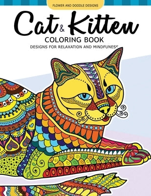 Cat and Kitten Coloring Book: A Pet coloring book for cat lover. An Adult coloring book by Cat Coloring Book