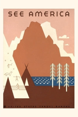 Vintage Journal See America, Stylizide Tipis, Butte by Found Image Press