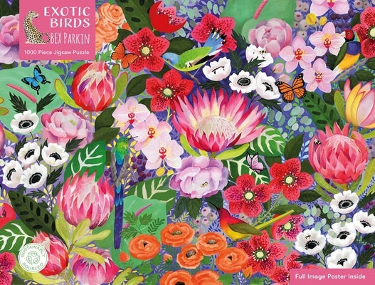 Adult Sustainable Jigsaw Puzzle Bex Parkin: Exotic Birds: 1000-Pieces. Ethical, Sustainable, Earth-Friendly by Flame Tree Studio