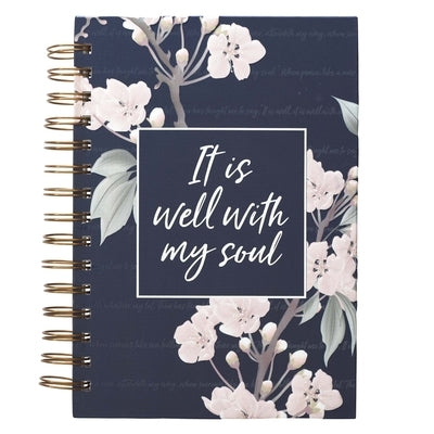 Journal Wirebound Large It Is Well with My Soul by Christian Art Gifts Inc