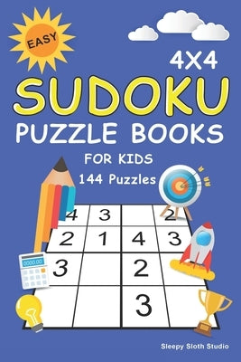 Easy Sudoku Puzzle Books For Kids: 100+ Sudoku Puzzles 4x4 Puzzle Grids with Very Easy, Easy & Medium - Mini Sudoku Books For Kids & Beginner by Studio, Sleepy Sloth
