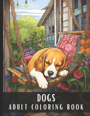 Adult Coloring Book Dogs: Large Print Coloring Book for Adults & Dog Lovers with Labrador, Retriever, Greyhound, Husky, Terrier, Beagle, Corgi, by Palette, Artful