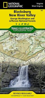 Blacksburg, New River Valley Map [George Washington and Jefferson National Forests] by National Geographic Maps