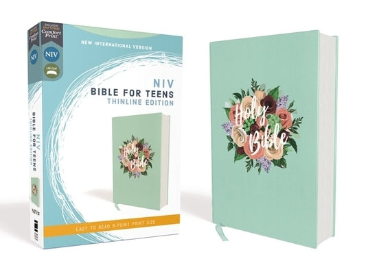 Niv, Bible for Teens, Thinline Edition, Cloth Over Board, Floral, Red Letter Edition, Comfort Print by Zondervan