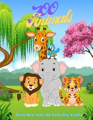 Zoo Animals - Best New Animals Coloring Books: 100 Coloring Pages For Kids Ages 4-8 by Baxter, Cary