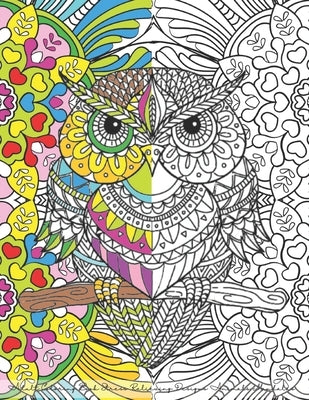 Adult Coloring Book Stress Relieving Designs Animals Mandalas: Beautifully Designed 40 Unique Geometric Patterns With Animals Mandalas For Relaxation by Porte, Angel