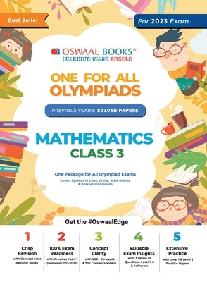 Oswaal One For All Olympiad Previous Years' Solved Papers, Class-3 Mathematics Book (For 2022-23 Exam) by Oswaal Editorial Board