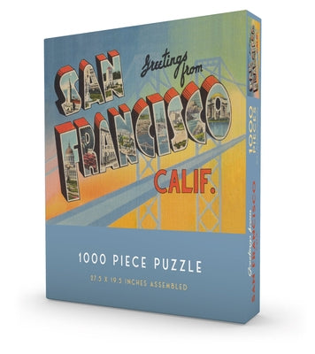 Greetings from San Francisco Puzzle 1000 Piece by Gibbs Smith Gift