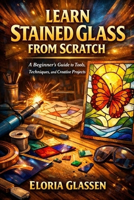 Learn Stained Glass from Scratch: A Step-by-Step Beginner's Guide to Tools, Safety, Cutting, Soldering, and Creating Beautiful Stained Glass Projects. by Glassen, Eloria