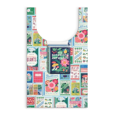 Ever Upward Botanist Bookshelf Packable Nylon Tote Bag by Galison