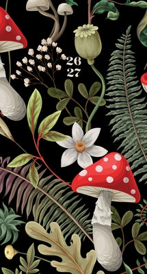 Forest Mushroom 2-Year 2026-27 3.5 X 6.5 Monthly Pocket Planner by Willow Creek Press