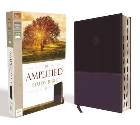 Amplified Study Bible, Imitation Leather, Purple, Indexed by Zondervan