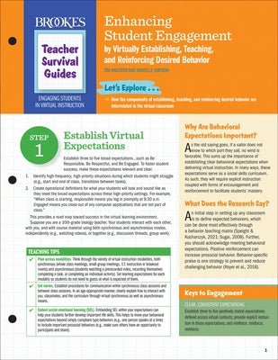 Enhancing Student Engagement by Virtually Establishing, Teaching, and Reinforcing Desired Behavior by Knoster, Timothy