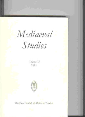 Mediaeval Studies 73 (2011) by Black, Jonathan