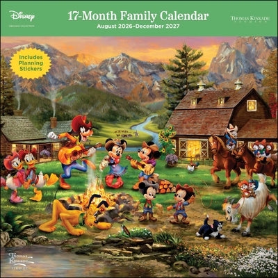 Disney Dreams by Thomas Kinkade Studios 17-Month 2026-2027 Family Wall Calendar by Kinkade, Thomas