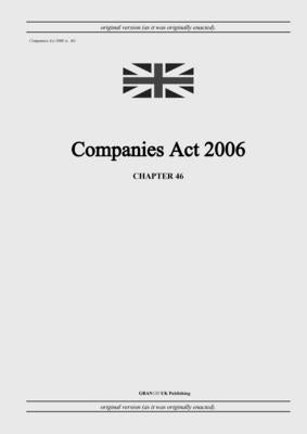 Companies Act 2006 (c. 46) by United Kingdom Legislation