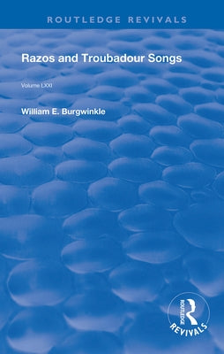 Razos and Troubadour Songs by Wilhelm, James J.