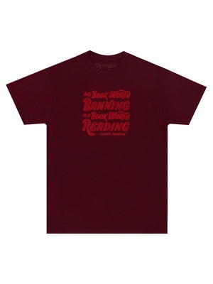 Any Book Worth Banning Unisex T-Shirt Large by Out of Print