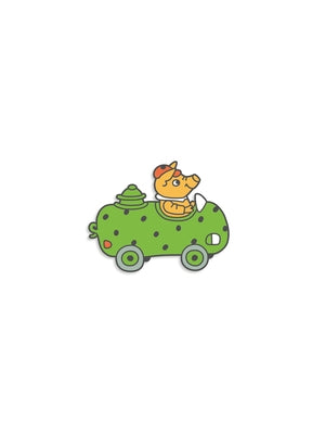 Richard Scarry: Pickle Car Enamel Pin by Out of Print