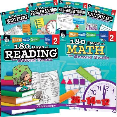 180 Days of Second Grade Practice, 6-Book Set by Teacher Created Materials