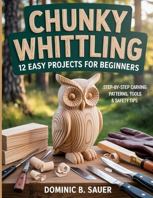 Chunky Whittling: 12 Easy Projects for Beginners: Step-by-Step Carving Patterns, Tools & Safety Tips by Sauer, Dominic B.
