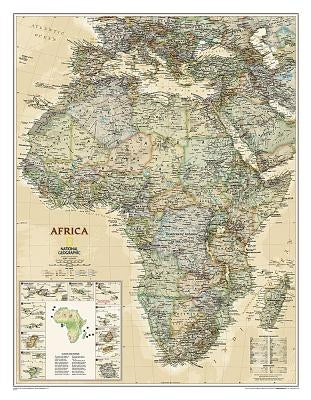 National Geographic Africa Wall Map - Executive - Laminated (24 X 30.75 In) by National Geographic Maps