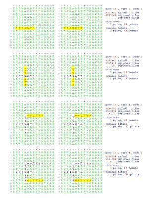 Prime Scrabble Examples 151-200 by Gurtowski, Francis