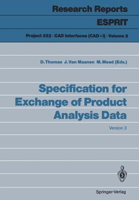 Specification for Exchange of Product Analysis Data: Version 3 by Thomas, Deborah
