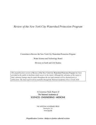 Review of the New York City Watershed Protection Program by National Academies of Sciences Engineeri