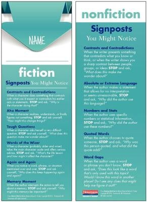 Notice & Note / Reading Nonfiction Signpost Student Bookmarks: 30-Pack by Beers, Kylene