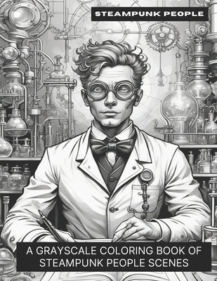 Steampunk People: A Grayscale Coloring Book of Steampunk People Scenes by Smokewell