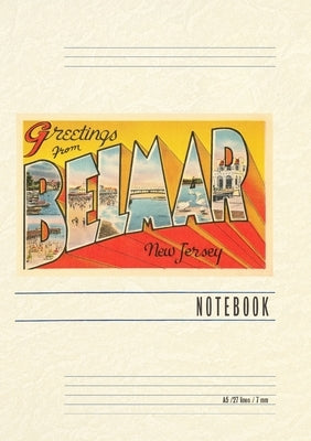 Vintage Lined Notebook Greetings from Belmar, New Jersey by Found Image Press