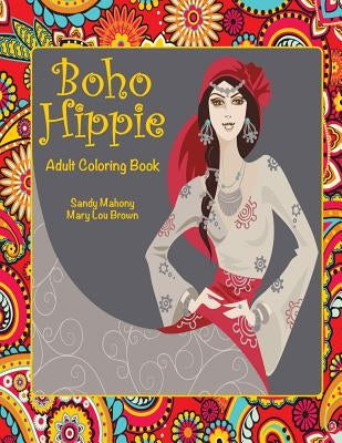 Boho Hippie Adult Coloring Book by Brown, Mary Lou