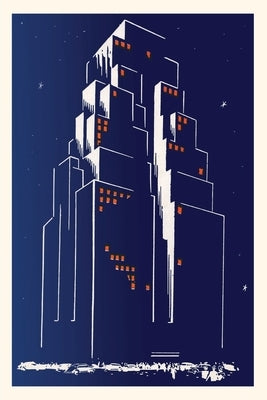 Vintage Journal Abstract Skyscraper at Night by Found Image Press