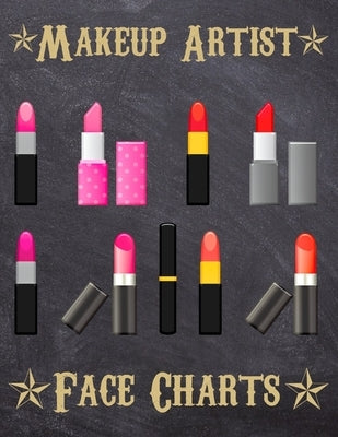 Makeup Artist Face Charts: Makeup cards to paint the face directly on paper with real make-up - Ideal for: professional make-up artists, vloggers by Dyzamora, From