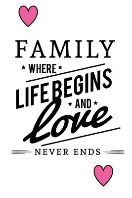 Family Where Life Begins And Love Never Ends by Creations, Joyful