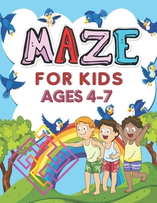 Maze for Kids Ages 4-7: A challenging and fun maze for kids by solving mazes by House, Bright Creative
