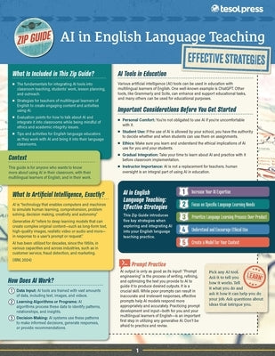 TESOL Zip Guide: AI in English Language Teaching by Kitson, Christina