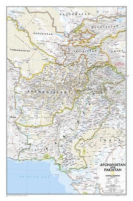 National Geographic Afghanistan, Pakistan Wall Map (21.5 X 32.5 In) by National Geographic Maps