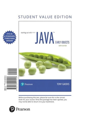 Starting Out with Java: Early Objects by Gaddis, Tony