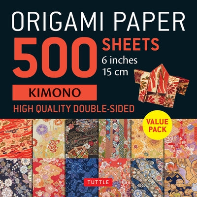 Origami Paper 500 Sheets Kimono Flowers 6 15cm by Tuttle Studio